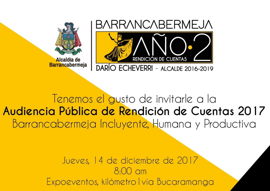 Alcalde de Barrancabermeja rendirá cuentas del segundo año de su gobierno