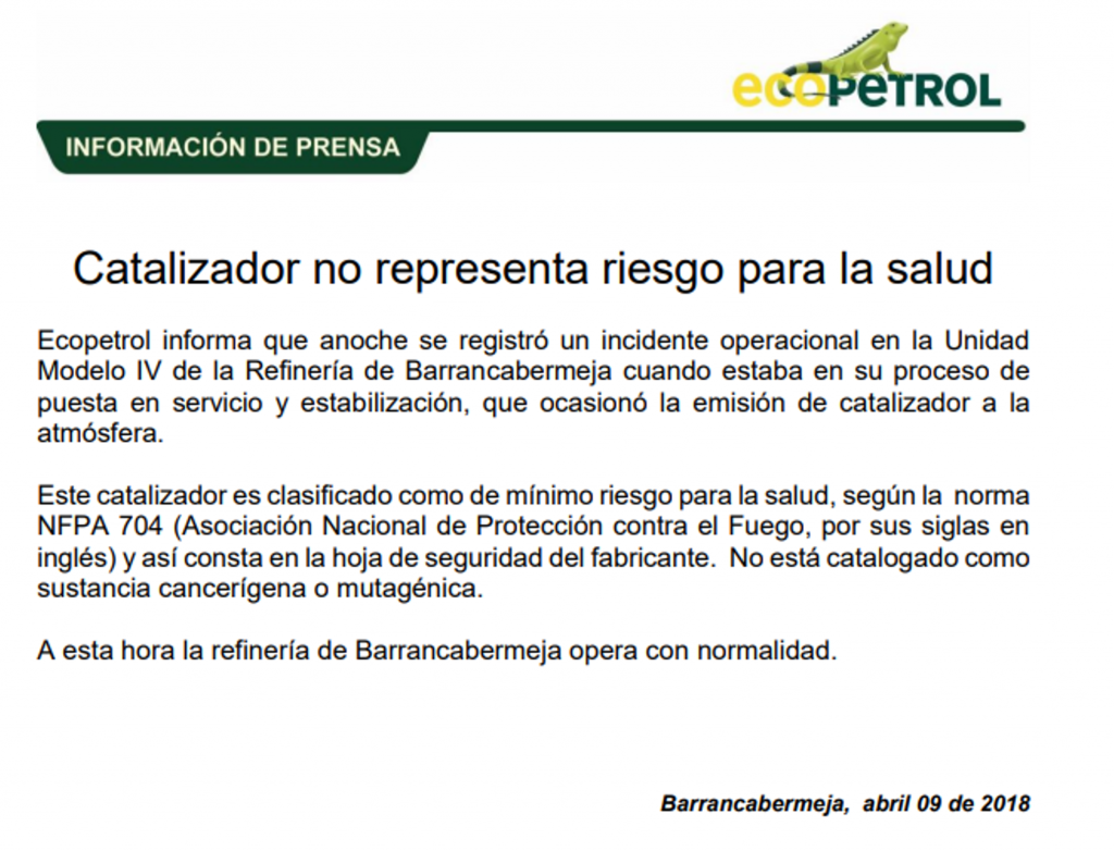 Estudios revelan que 'catalizadores' en la industria petrolera si pueden afectar la salud