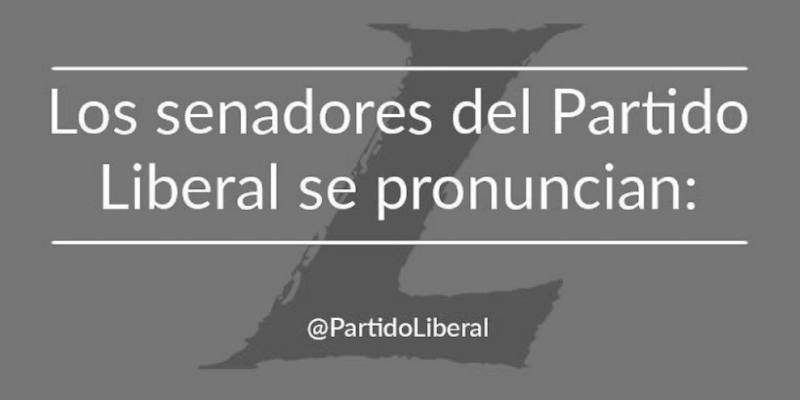 Liberales piden un pacto nacional por la vida