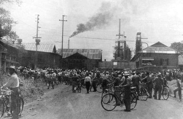 Así era la puerta principal de la Refinería de Barrancabermeja hace 60 años