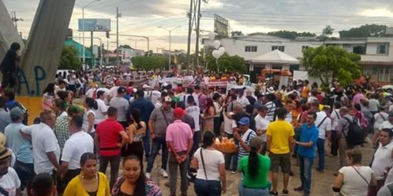 Así marchó Barrancabermeja protestando por los crímenes de líderes sociales