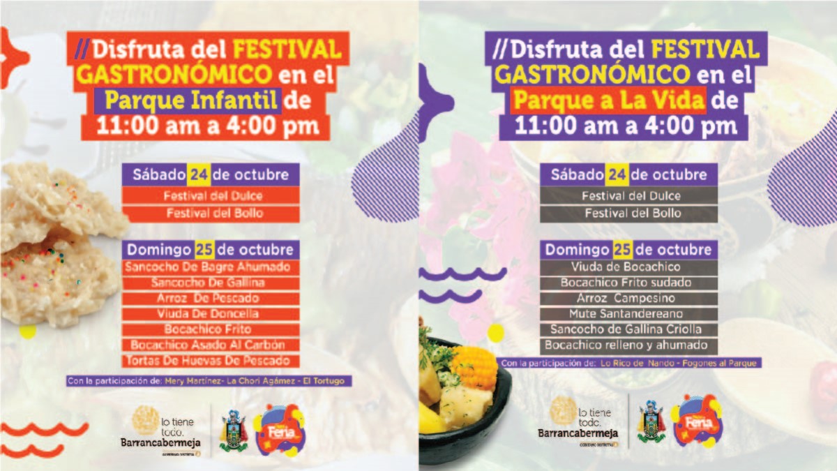  DistriFeria Gastronómica se toma los parques Infantil y A la Vida, este 24 y 25 de octubre