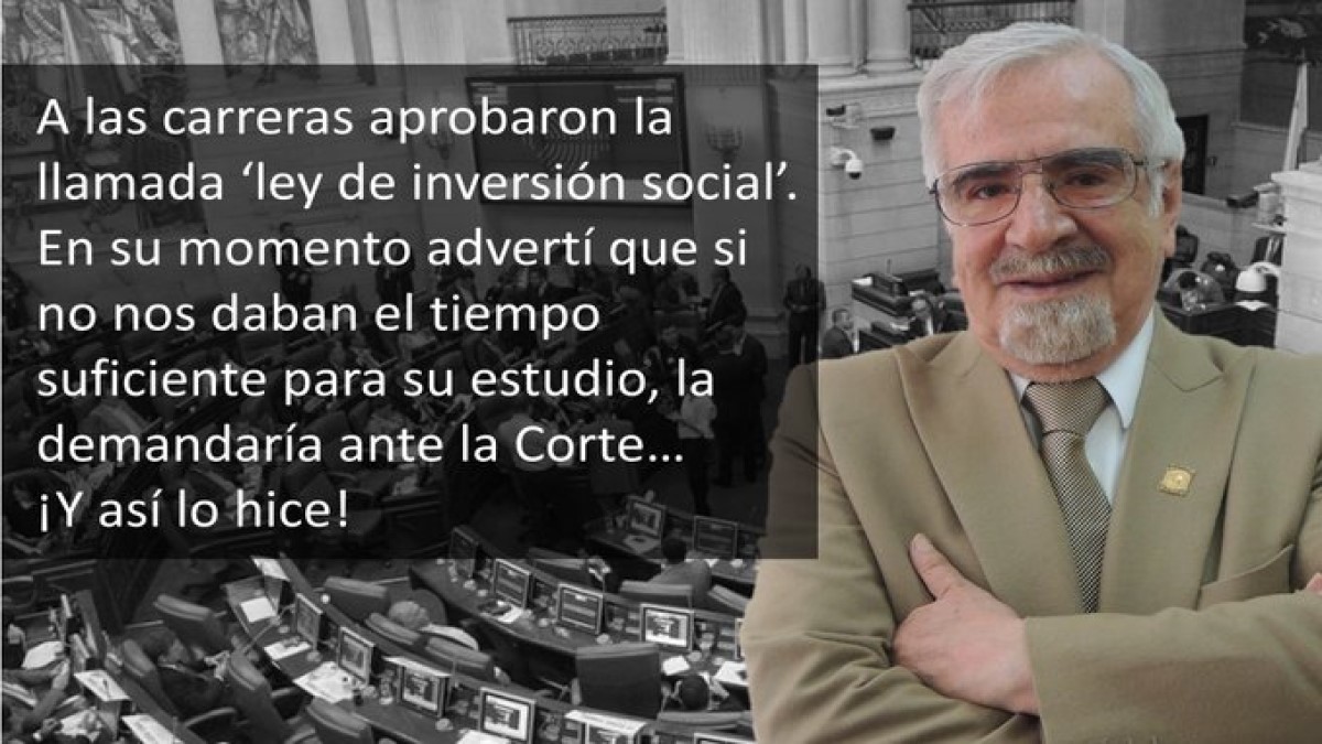 Radicada demanda contra la denominada ‘ley de inversión social’