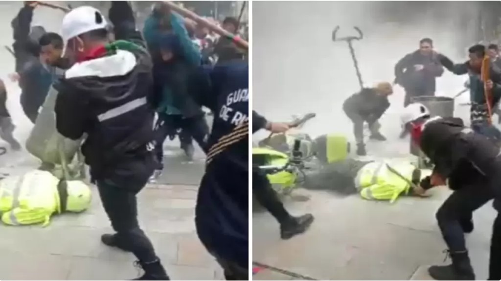 Progresismo y gobierno se unen para rechazar violencia contra policía en Bogotá 