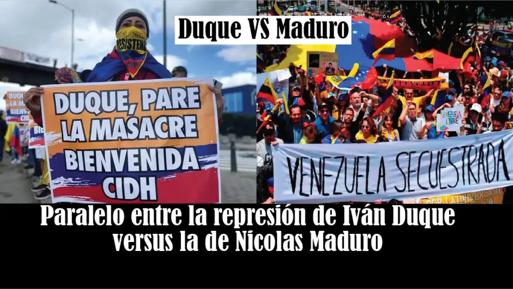 Paralelo entre la represión de Iván Duque versus la de Nicolas Maduro 