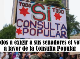 Todos a exigir a sus senadores el voto a favor de la Consulta Popular