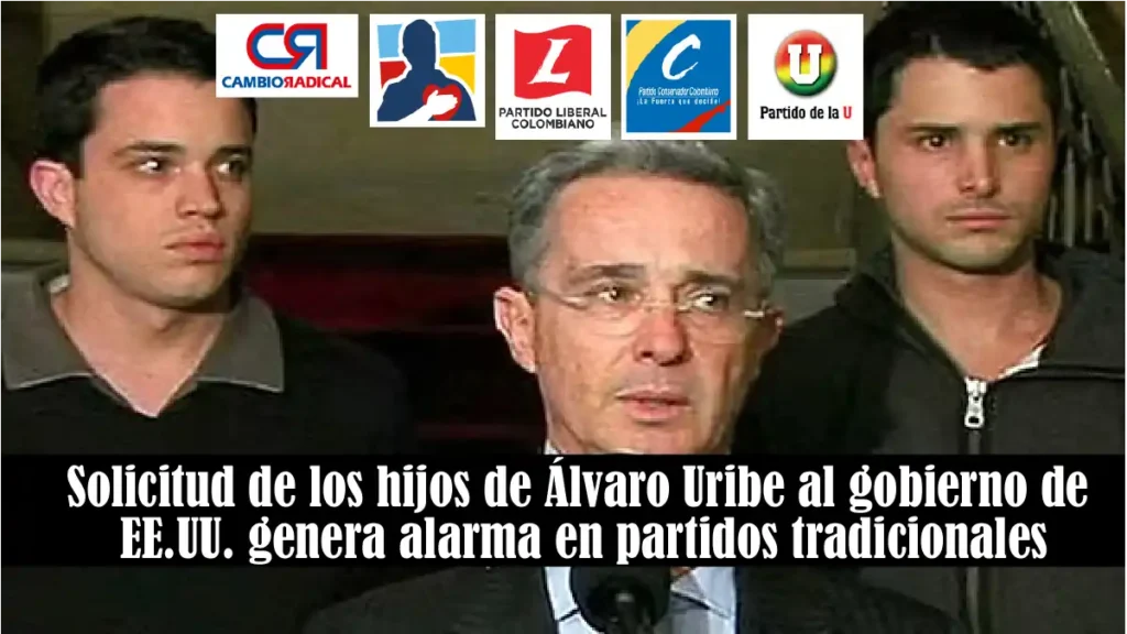 Solicitud de los hijos de Álvaro Uribe al gobierno de EE.UU. genera alarma en partidos tradicionales