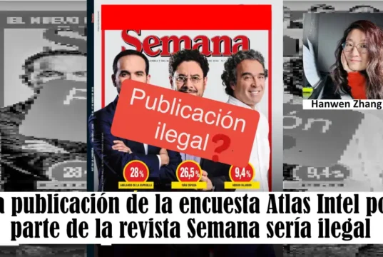 La publicación de la encuesta Atlas Intel por parte de la revista Semana sería ilegal La publicación de la encuesta Atlas Intel por parte de la revista Semana sería ilegal