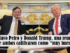 Gustavo Petro y Donald Trump, una reunión que ambos calificaron como “muy buena” Gustavo Petro y Donald Trump, una reunión que ambos calificaron como “muy buena”